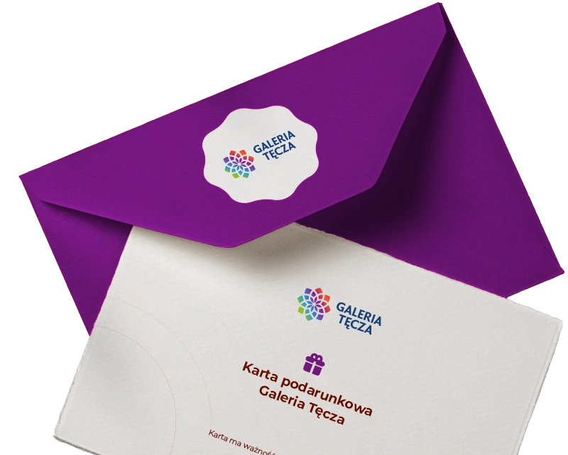 mock up karty podarunkowej galerii tęczy