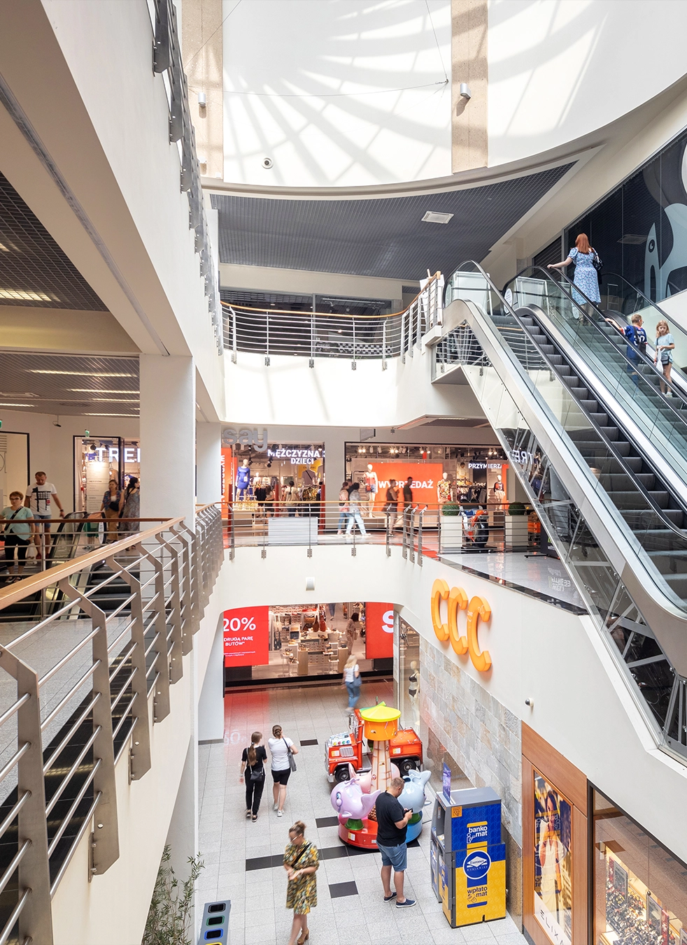 pasaż galerii tęcza najemcy schody ruchomwe