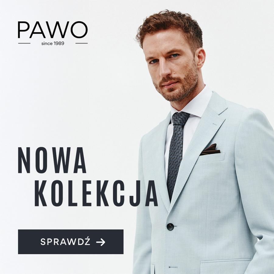 Kreacja graficzna przedstawiająca nową kolekcję w sklepie Pawo.