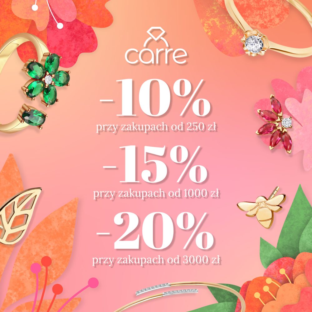 Letnia promocja jubiler carre galeria tęcza