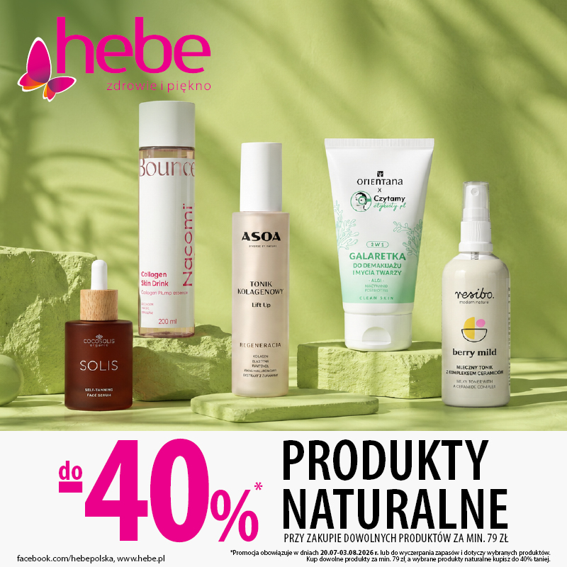 produkty naturalne -40% hebe galeria tęcza