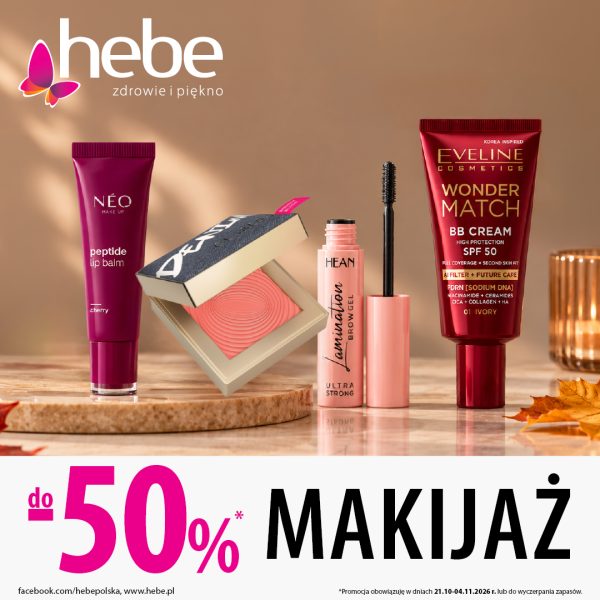 promocja hebe makijaż -50% galeria tęcza